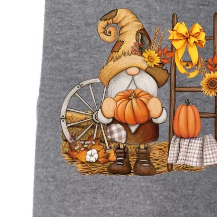 Autumn Fall Season Gnome Pumpkin Floral Doggie 3-End Fleece Hoodie