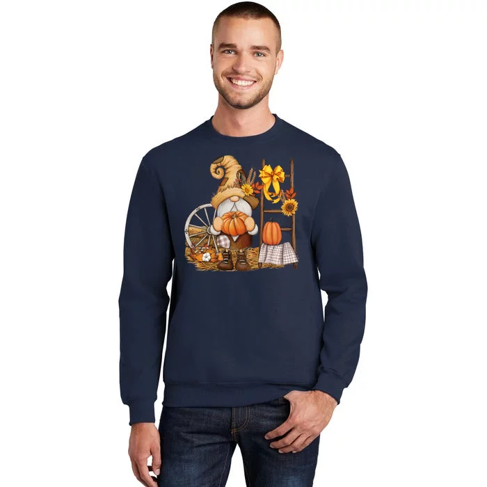 Autumn Fall Season Gnome Pumpkin Floral Sweatshirt