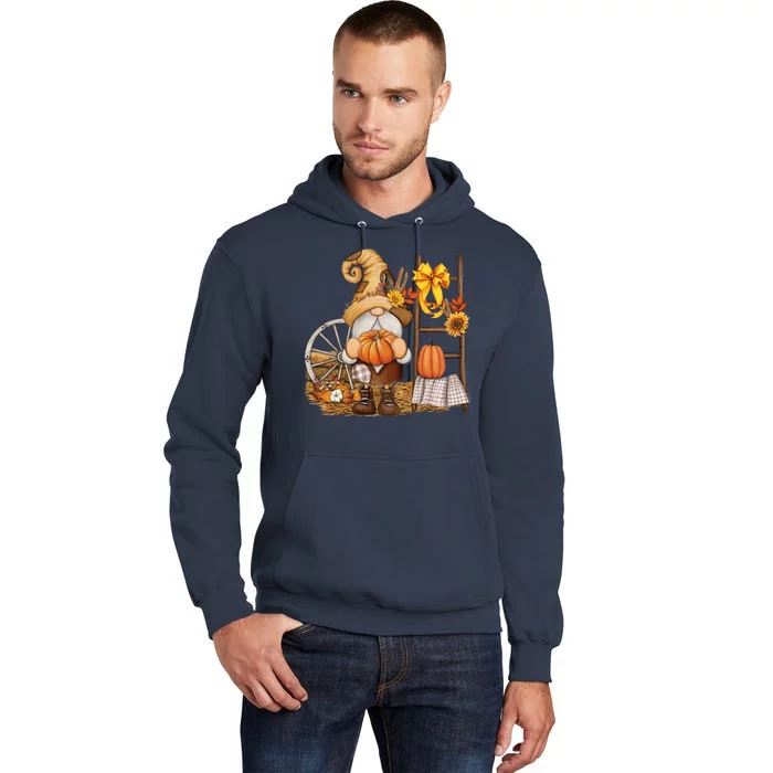 Autumn Fall Season Gnome Pumpkin Floral Tall Hoodie