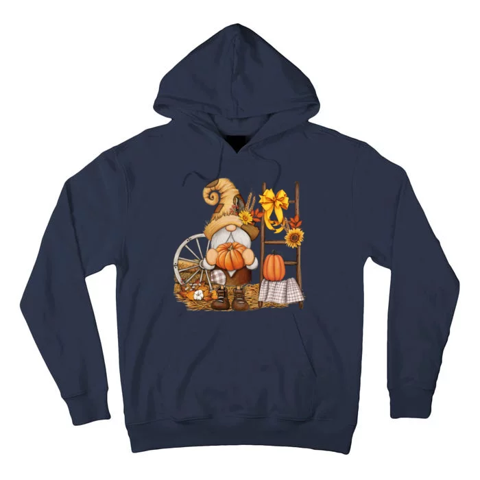 Autumn Fall Season Gnome Pumpkin Floral Tall Hoodie