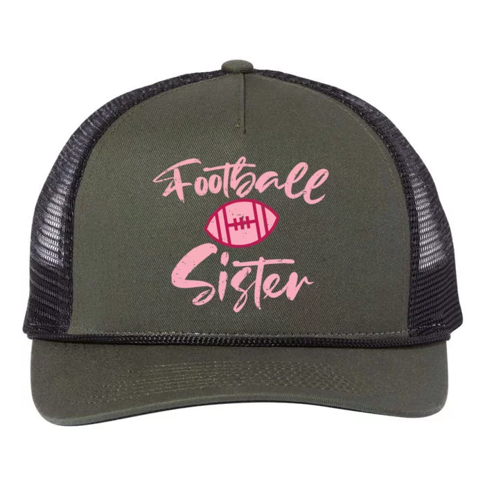 American Football Sister Family Matching Sis Cute Gift Retro Rope Trucker Hat Cap