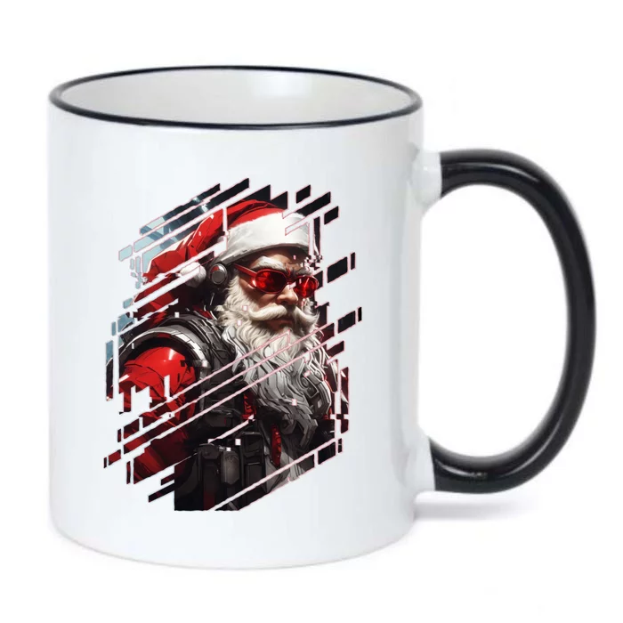 Action Filled Santa Black Color Changing Mug