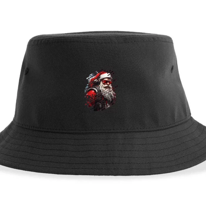 Action Filled Santa Sustainable Bucket Hat