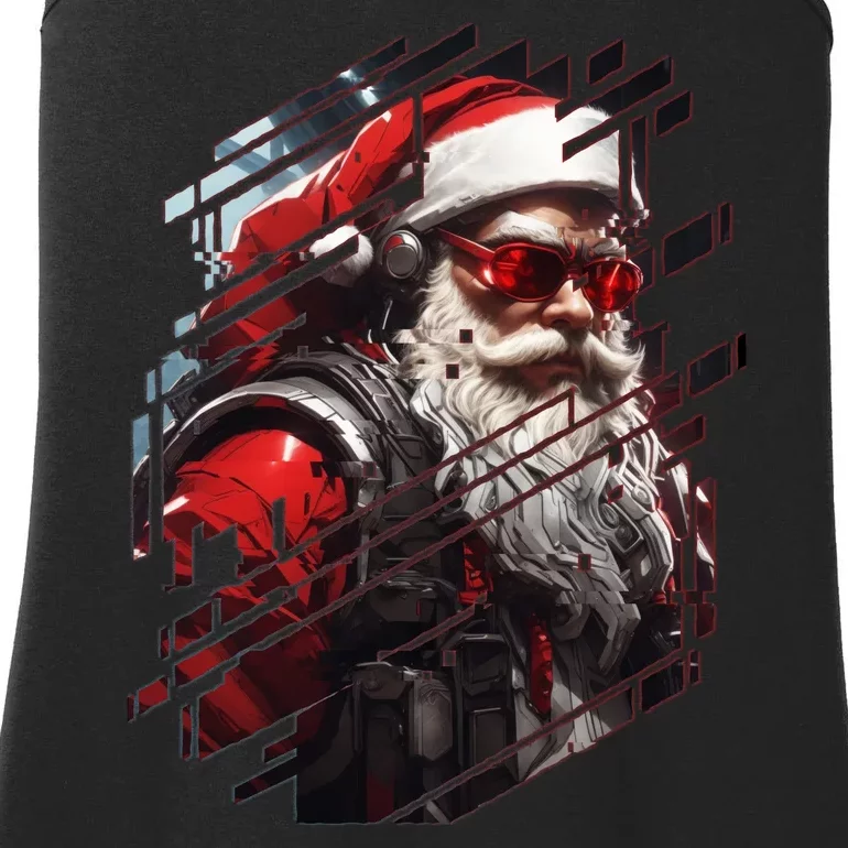 Action Filled Santa Ladies Essential Tank