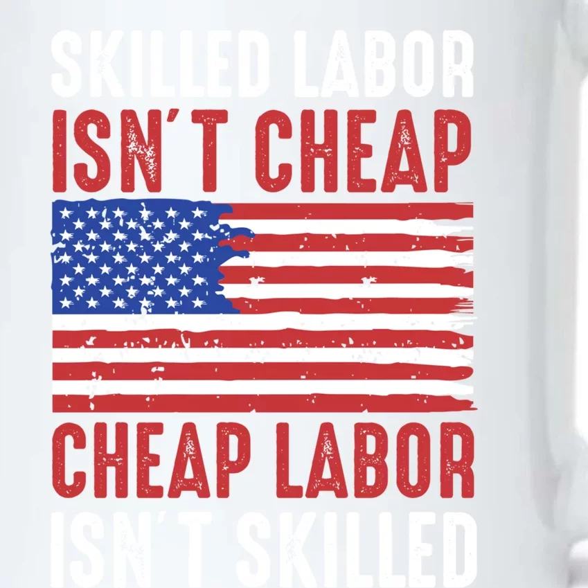 American Flag Skilled Labor Isnt Cheap Labor Day Gift Black Color Changing Mug