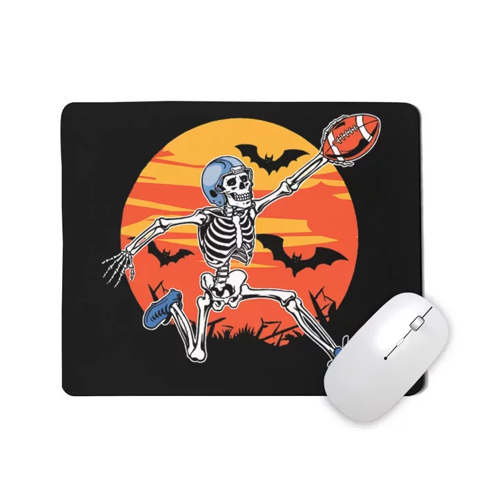 American Football Skeleton Player Halloween Mousepad