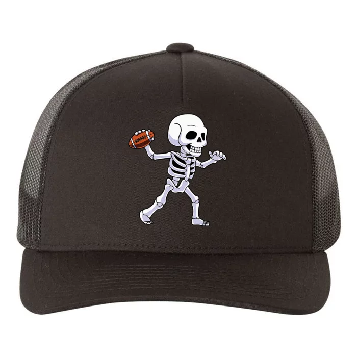 American Football Skeleton Halloween For Kids Yupoong Adult 5-Panel Trucker Hat