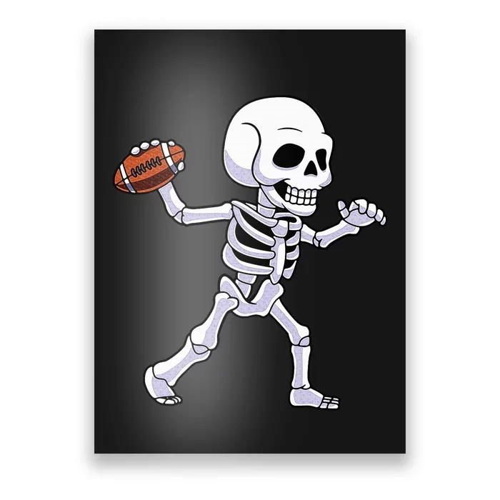 American Football Skeleton Halloween For Kids Poster