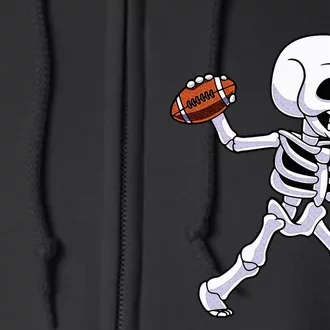 American Football Skeleton Halloween For Kids Full Zip Hoodie