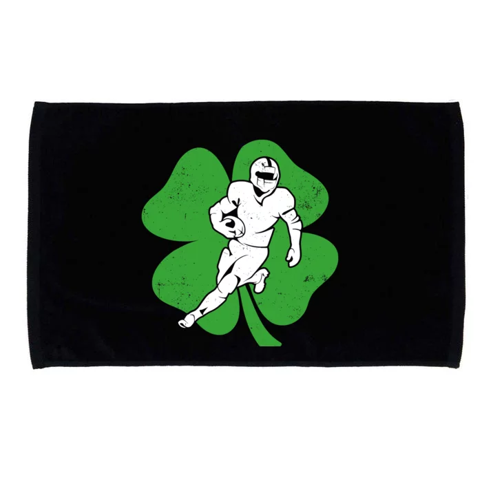 American Football Sports Shamrock St Patricks Day Microfiber Hand Towel