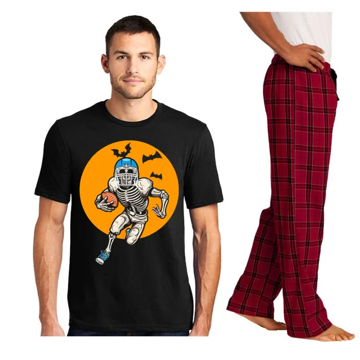 American Football Skeleton Halloween Football Fan Pajama Set