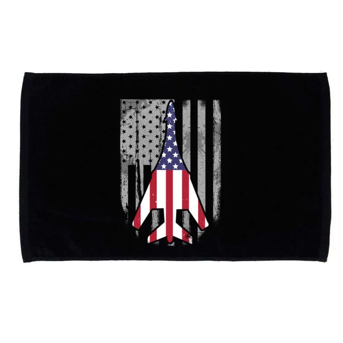 Air Force Supersonic Bgreat Gift1 Bomber Jet American Flag Squadron Gift Microfiber Hand Towel