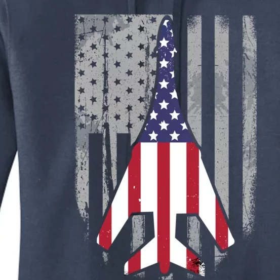 Air Force Supersonic Bgreat Gift1 Bomber Jet American Flag Squadron Gift Women's Pullover Hoodie