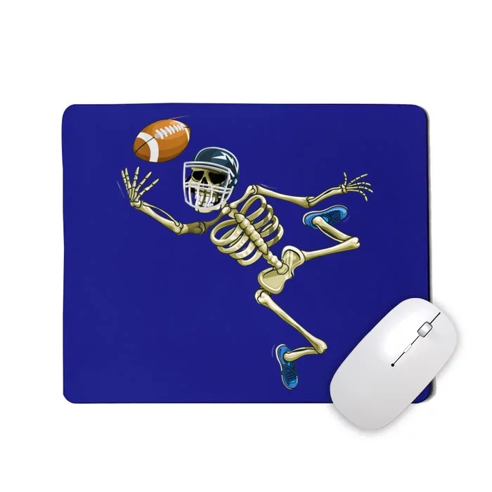 American Football Skeleton Halloween Boys Football Fan Mousepad