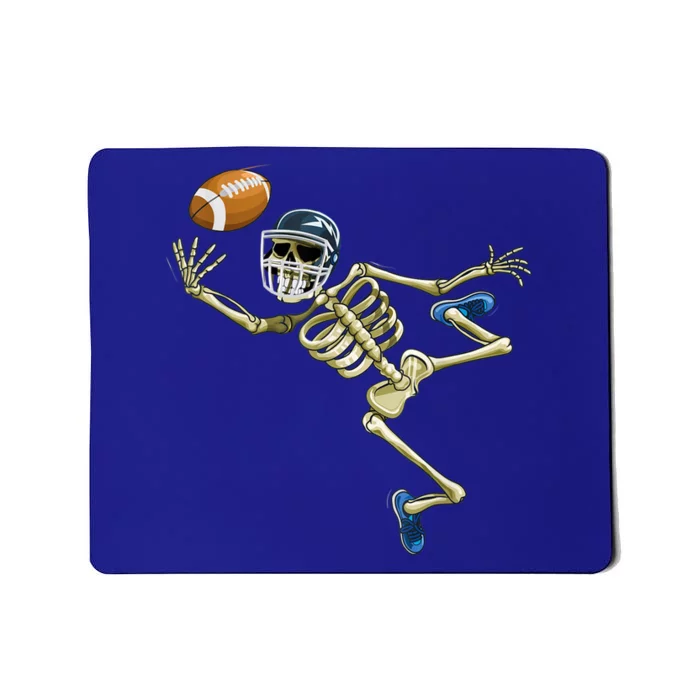 American Football Skeleton Halloween Boys Football Fan Mousepad