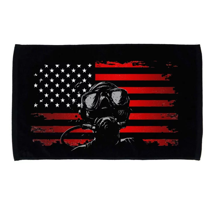 American Flag Scuba Diving Apparel Scuba Diving Microfiber Hand Towel