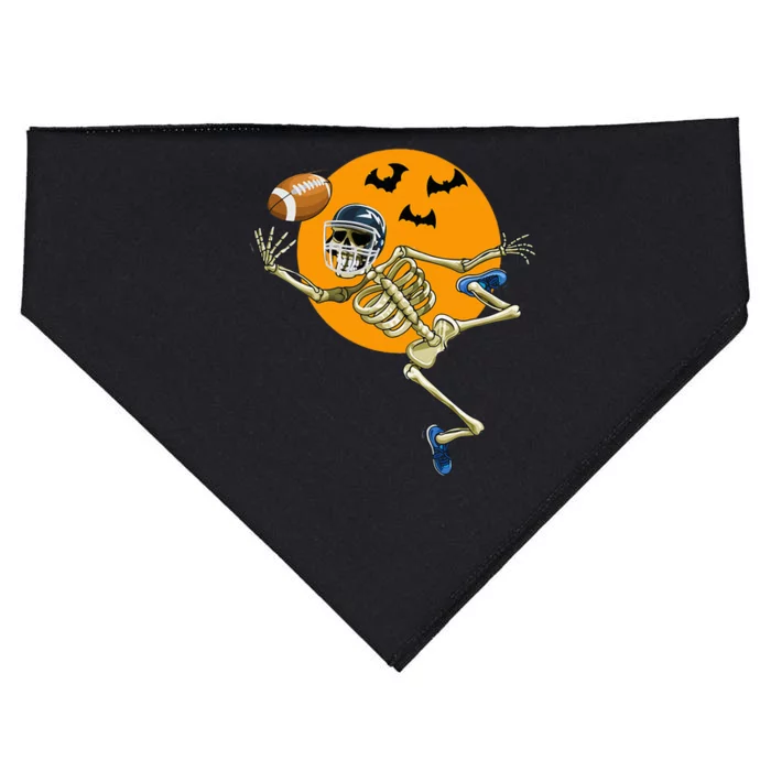 American Football Skeleton Halloween Football Fan USA-Made Doggie Bandana