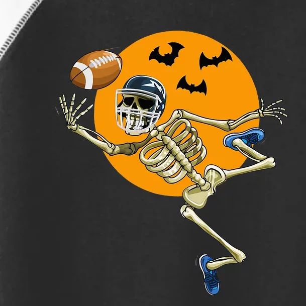 American Football Skeleton Halloween Football Fan Toddler Fine Jersey T-Shirt