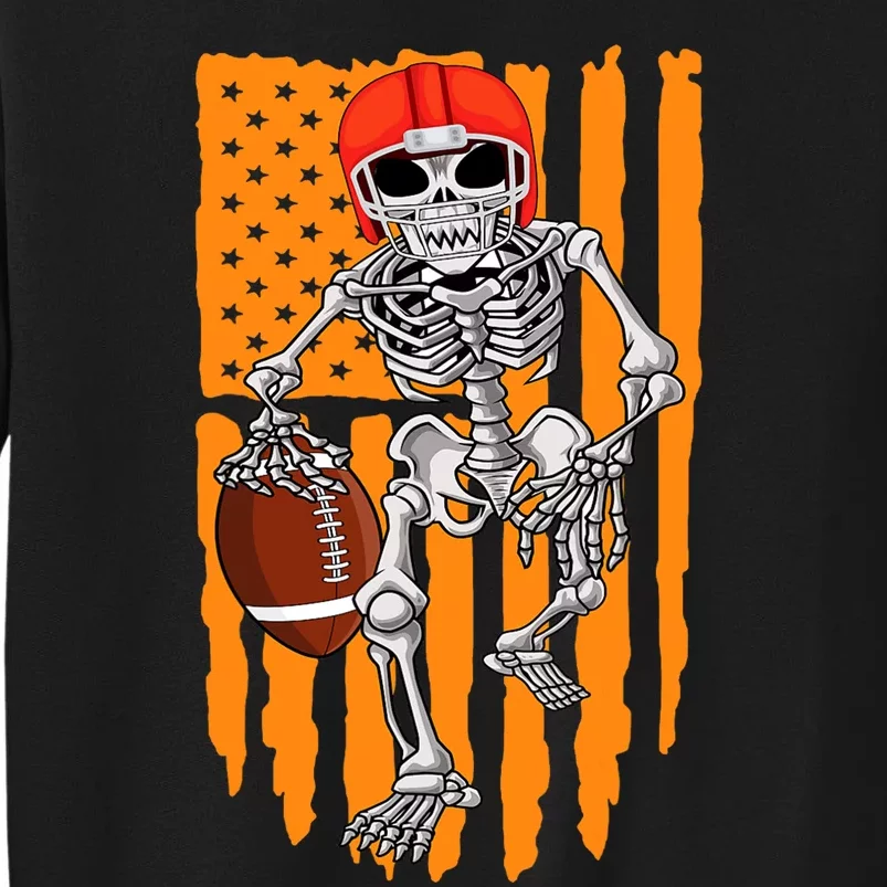 American Football Skeleton Halloween Football Fan Sweatshirt