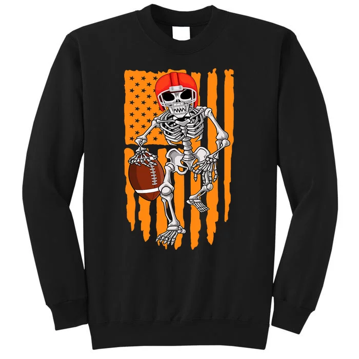 American Football Skeleton Halloween Football Fan Sweatshirt