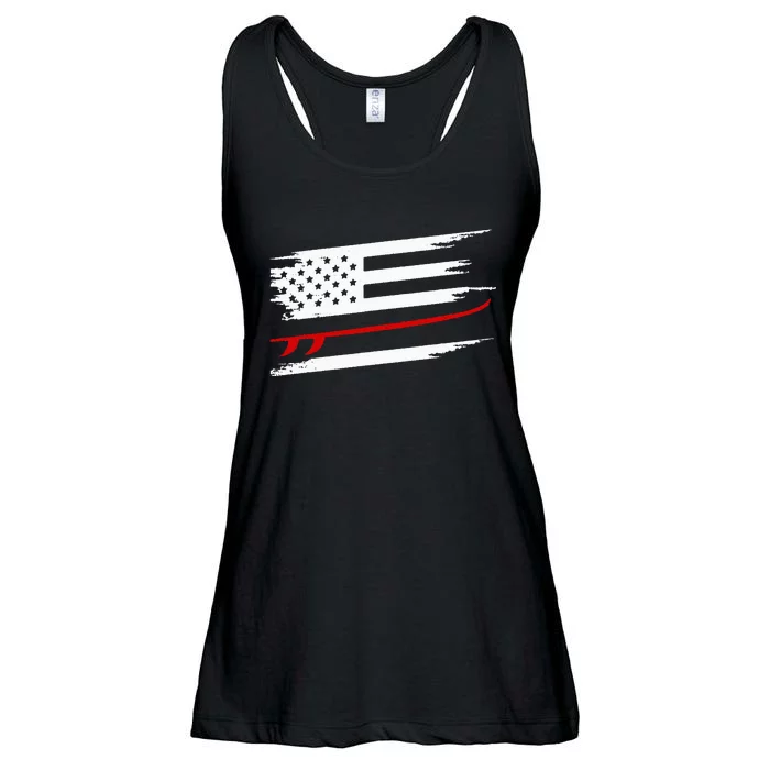 American Flag Surfing Apparel Surf Ladies Essential Flowy Tank