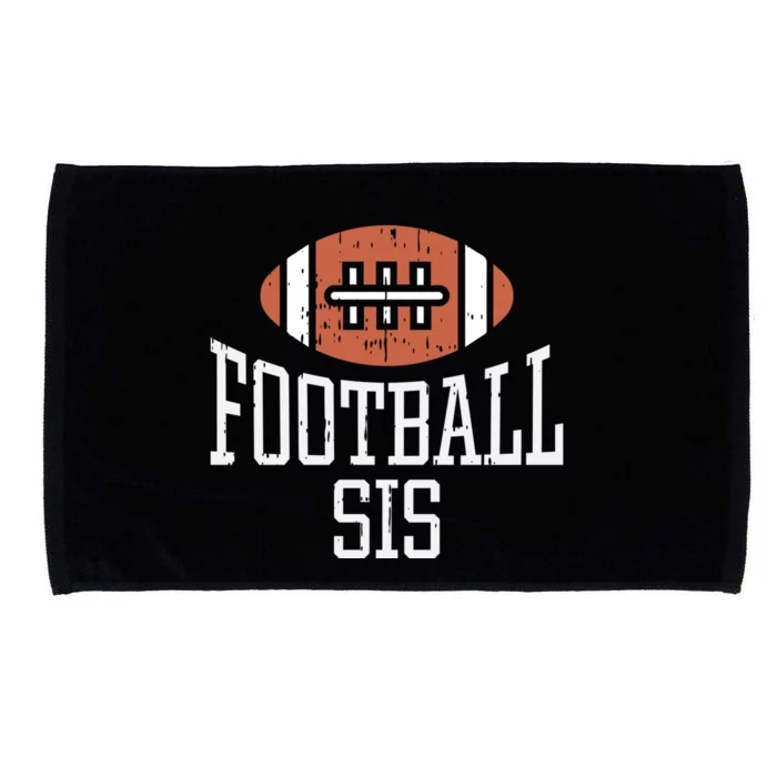 American Football Sis Vintage Gridiron Sports Lover Sister Gift Microfiber Hand Towel