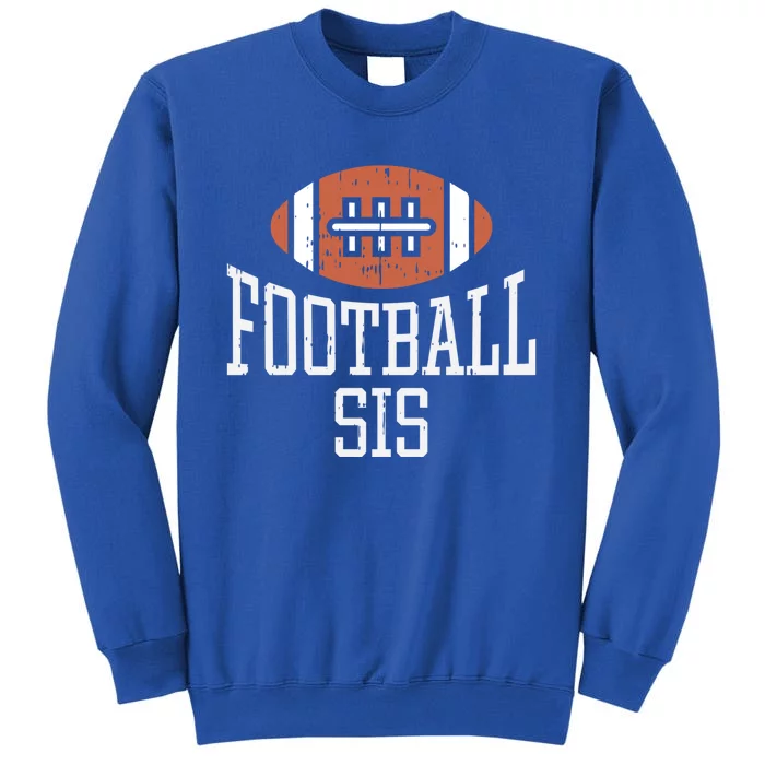 American Football Sis Vintage Gridiron Sports Lover Sister Gift Sweatshirt