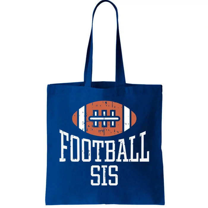 American Football Sis Vintage Gridiron Sports Lover Sister Gift Tote Bag