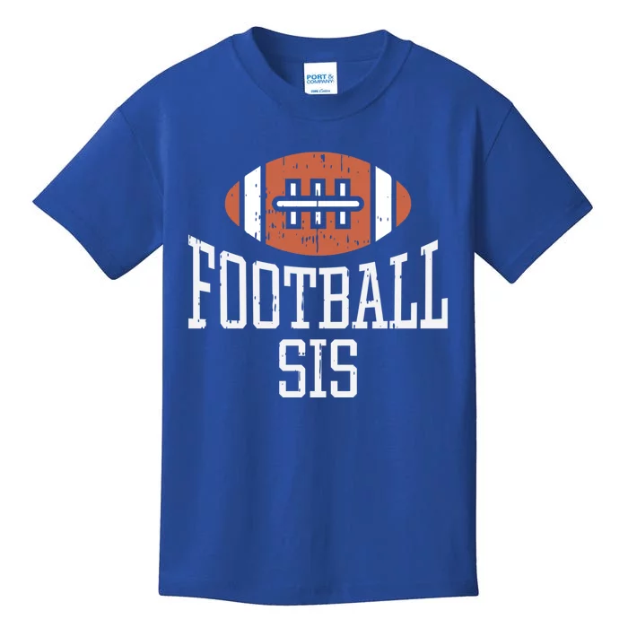 American Football Sis Vintage Gridiron Sports Lover Sister Gift Kids T-Shirt