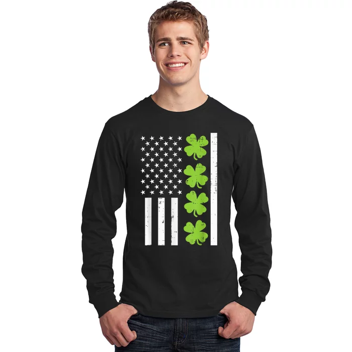 American Flag Shamrock St Patricks Day, St Patricks Day, Funny St Patricks Day, Long Sleeve Shirt