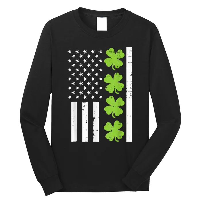 American Flag Shamrock St Patricks Day, St Patricks Day, Funny St Patricks Day, Long Sleeve Shirt