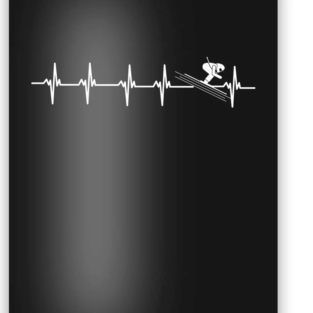 Awesome Freestyle Skiing Heartbeat Ski Lovers Gift Poster