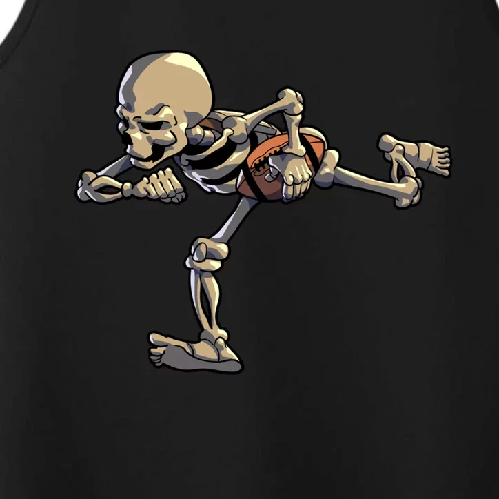 American Football Skeleton Halloween Football Fan Great Gift Performance Tank