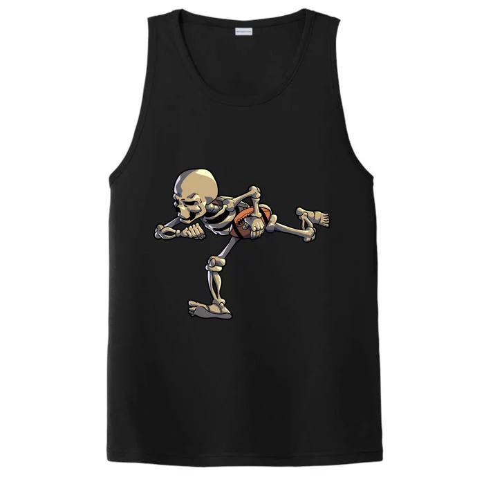 American Football Skeleton Halloween Football Fan Great Gift Performance Tank