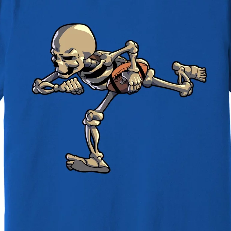 American Football Skeleton Halloween Football Fan Great Gift Premium T-Shirt