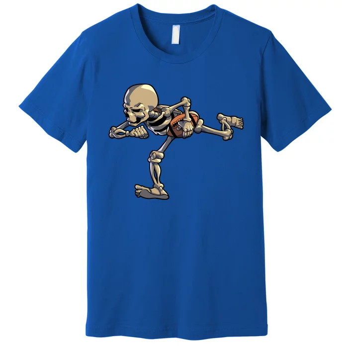 American Football Skeleton Halloween Football Fan Great Gift Premium T-Shirt