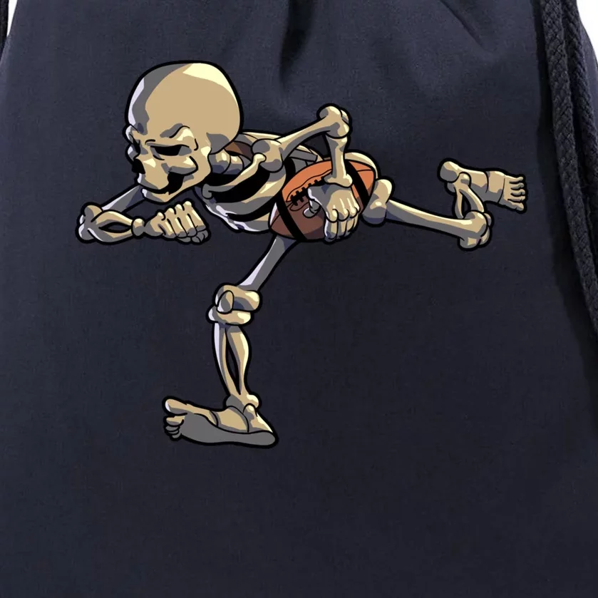 American Football Skeleton Halloween Football Fan Great Gift Drawstring Bag