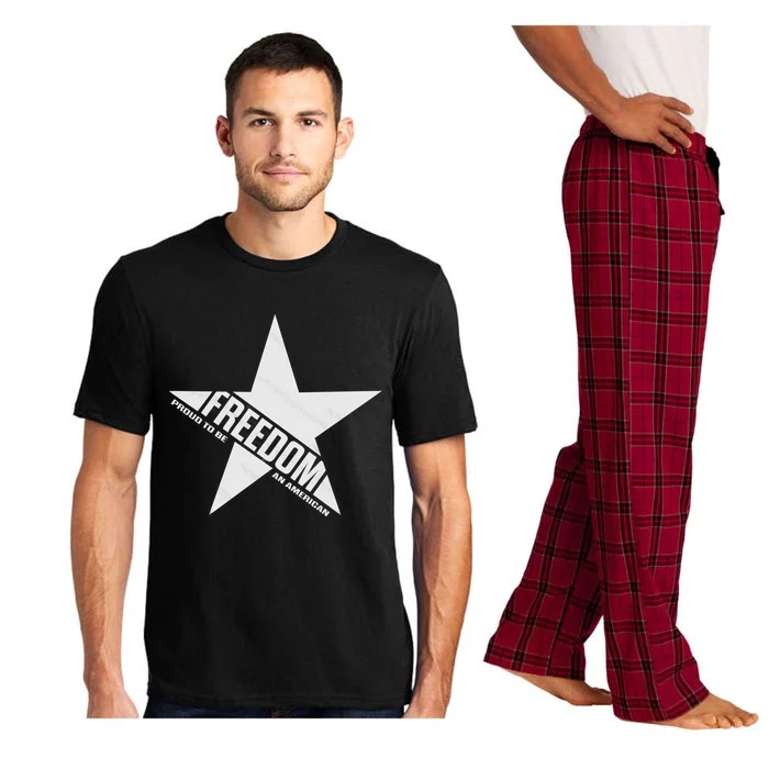 American Freedom Star Proud To Be An American Funny Gift Pajama Set