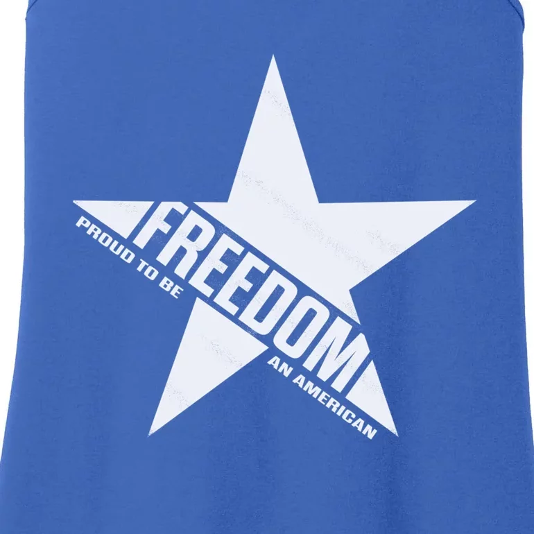 American Freedom Star Proud To Be An American Funny Gift Ladies Essential Tank