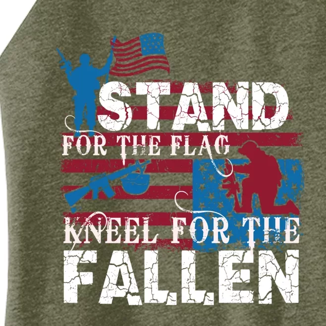 American Flag Stand For The Flag Knees For The Fallen Great Gift Women’s Perfect Tri Rocker Tank