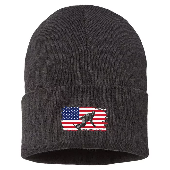 American Flag Snowboard Apparel Snowboarding Snowboard Sustainable Knit Beanie