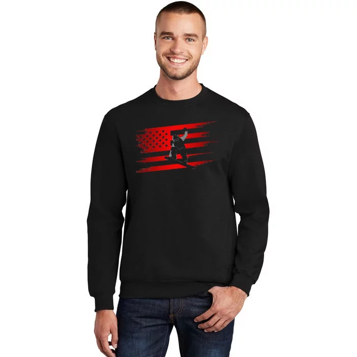 American Flag Snowboard Apparel Snowboarding Snowboard Tall Sweatshirt