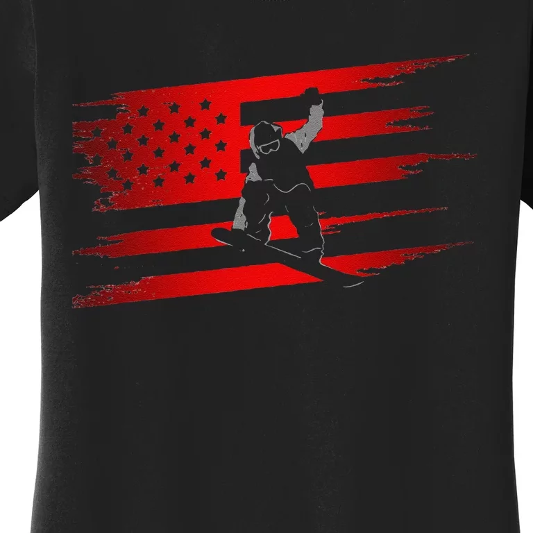 American Flag Snowboard Apparel Snowboarding Snowboard Women's T-Shirt