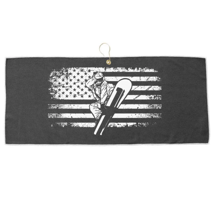 American Flag Snowboard Apparel Snowboarding Snowboard Large Microfiber Waffle Golf Towel