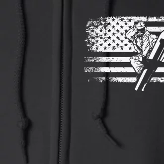 American Flag Snowboard Apparel Snowboarding Snowboard Full Zip Hoodie