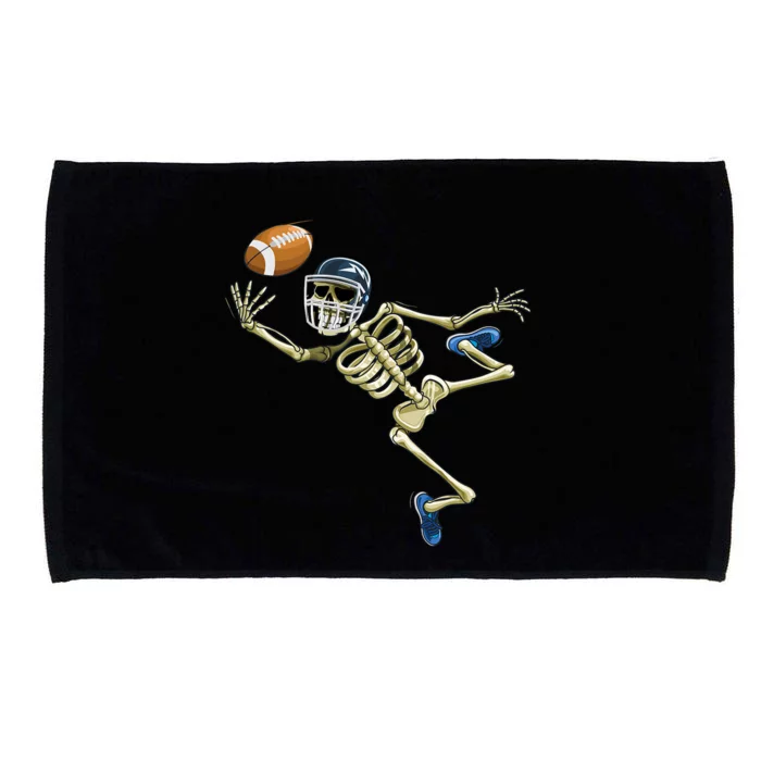 American Football Skeleton Halloween Men Football Fan Microfiber Hand Towel