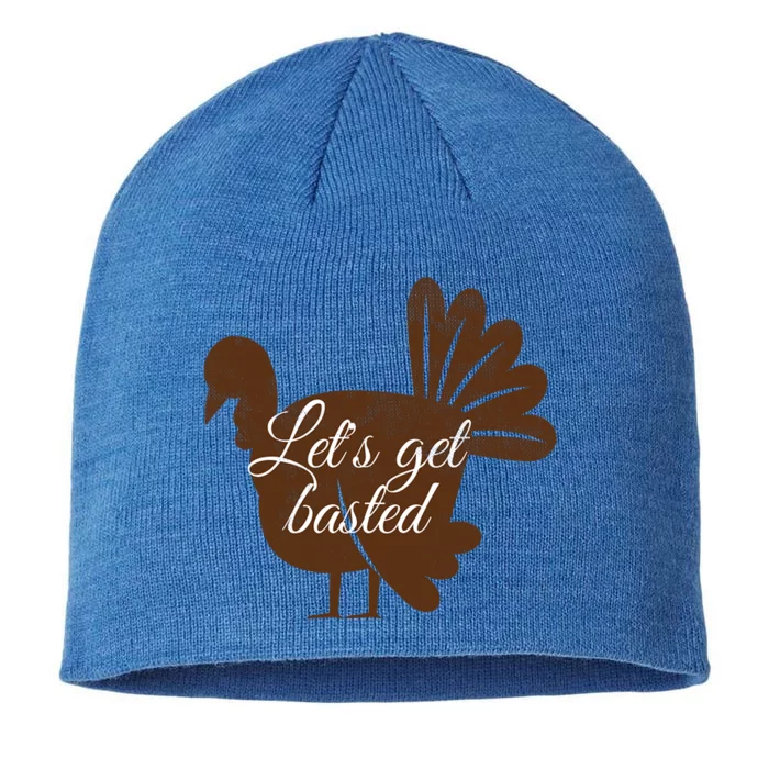 Autumn Fall Thanksgiving Lets Get Basted Turkey Gift 8 1/2in Sustainable Knit Beanie