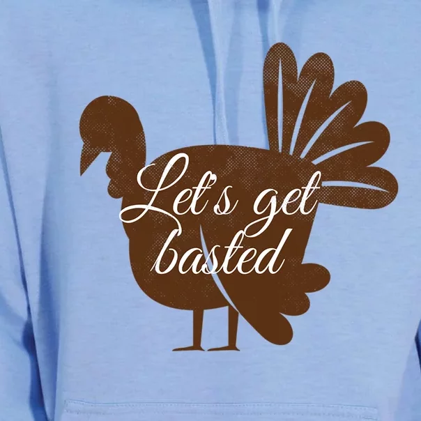 Autumn Fall Thanksgiving Lets Get Basted Turkey Gift Unisex Surf Hoodie