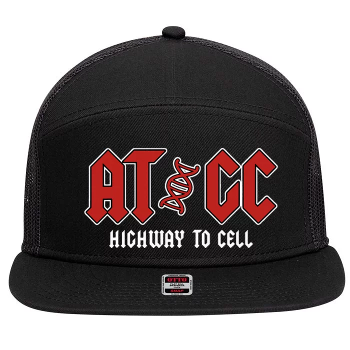 Atgc Funny Teacher Student Biology 7 Panel Mesh Trucker Snapback Hat