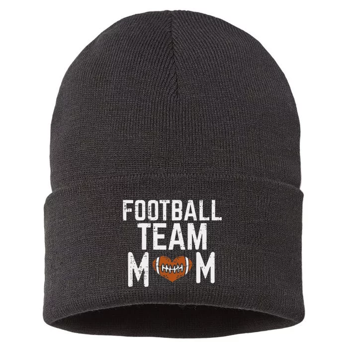 American Football Team Mom Family Matching Mommy Mama Sustainable Knit Beanie